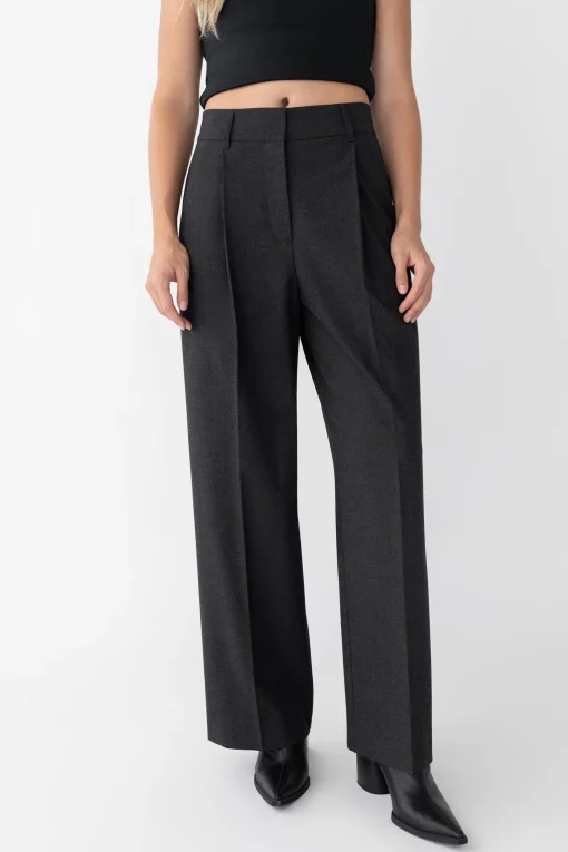 WIDE LEG HIGH-RISE DRESS PANT