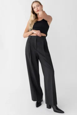 WIDE LEG HIGH-RISE DRESS PANT