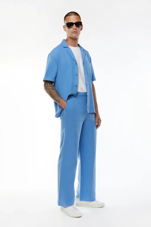 WIDE LEG LINEN PANTS