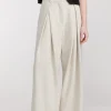 WIDE LEG PANT WITH FRONT PLEAT