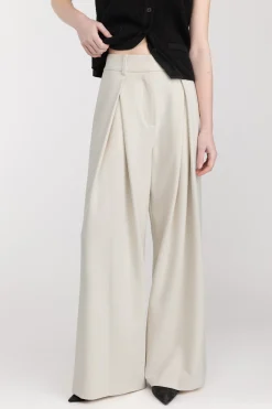 WIDE LEG PANT WITH FRONT PLEAT