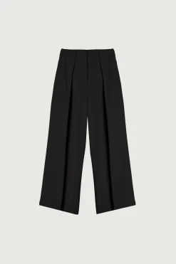 WIDE LEG PANT WITH FRONT PLEAT