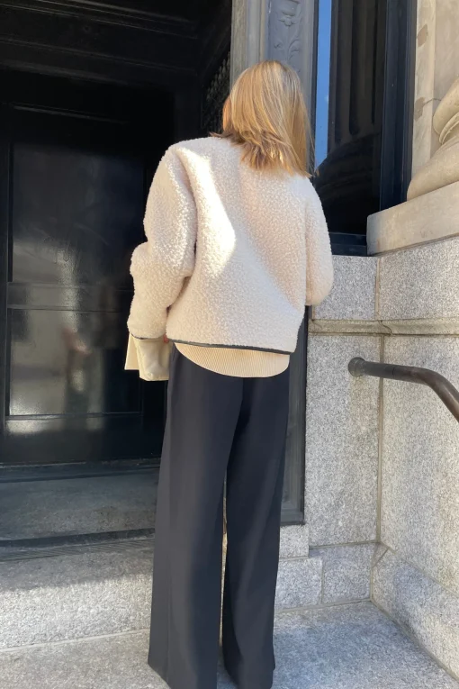 WIDE LEG PANT WITH FRONT PLEAT