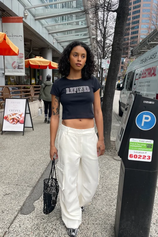 WIDE LEG SUITING PANT WITH CARGO POCKETS