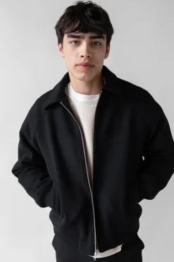 WOOL BLEND BOMBER JACKET