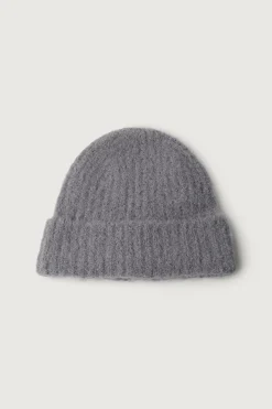 WOOL BLEND RIBBED BEANIE
