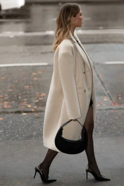 WOOL-BLEND DOUBLE BREASTED COAT