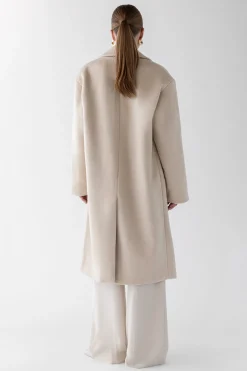 WOOL-BLEND DOUBLE BREASTED COAT