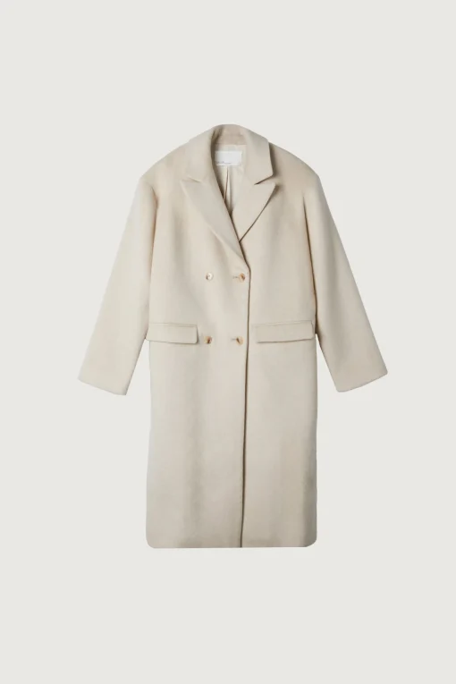 WOOL-BLEND DOUBLE BREASTED COAT