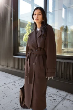 WOOL-BLEND TRENCH COAT