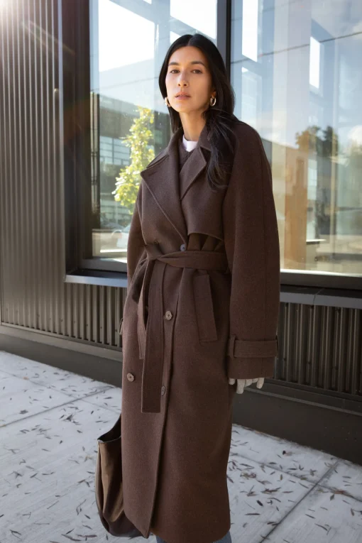 WOOL-BLEND TRENCH COAT