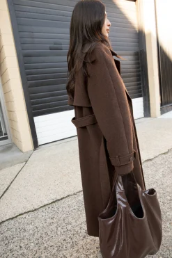 WOOL-BLEND TRENCH COAT