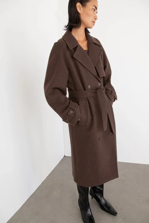 WOOL-BLEND TRENCH COAT