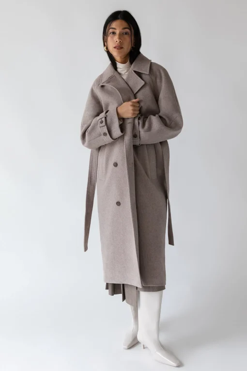 WOOL-BLEND TRENCH COAT