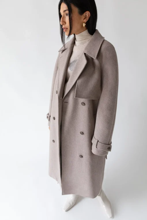 WOOL-BLEND TRENCH COAT