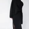 WRAP MAXI SUITING SKIRT