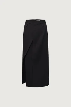 WRAP MAXI SUITING SKIRT