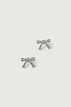 ZIRCONIA BOW EARRING