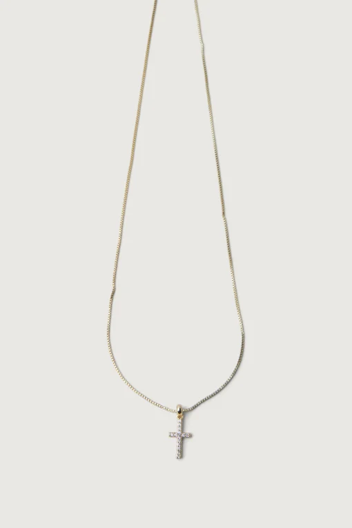 ZIRCONIA CROSS NECKLACE