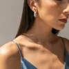 ZIRCONIA DOME EARRING