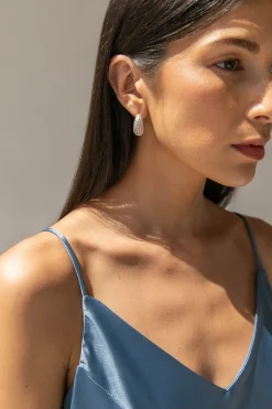 ZIRCONIA DOME EARRING