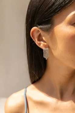 ZIRCONIA FRINGE EARRING