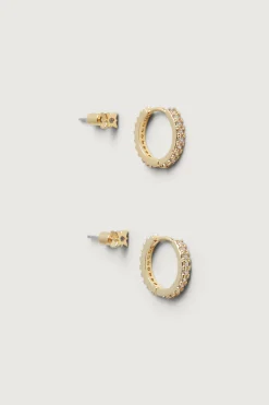 ZIRCONIA HUGGIE HOOP AND STUD