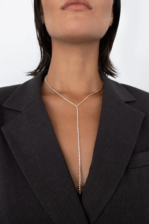 ZIRCONIA LARIAT NECKLACE