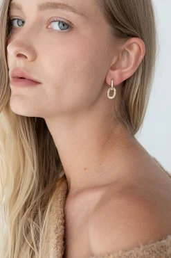 ZIRCONIA LINK EARRING