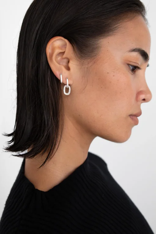 ZIRCONIA LINK EARRING