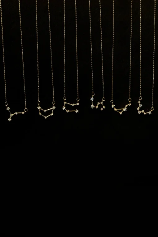 ZODIAC NECKLACE WITH ZIRCONIA