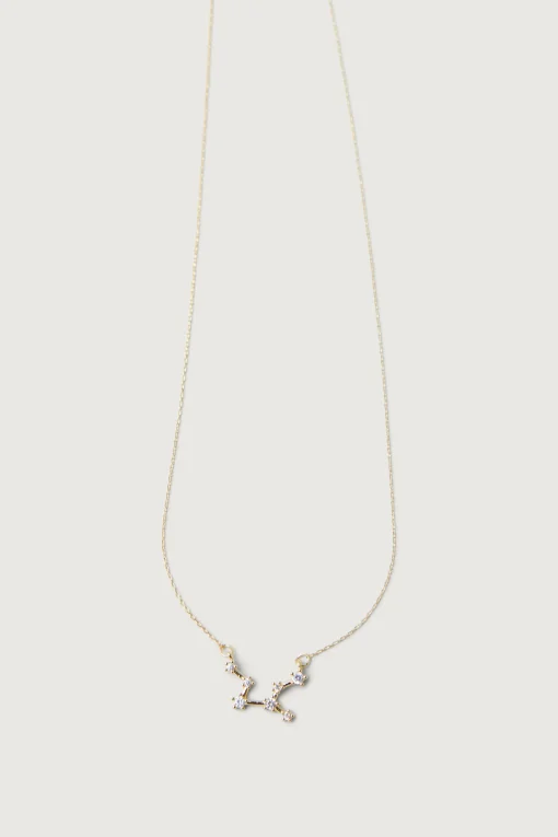 ZODIAC NECKLACE WITH ZIRCONIA