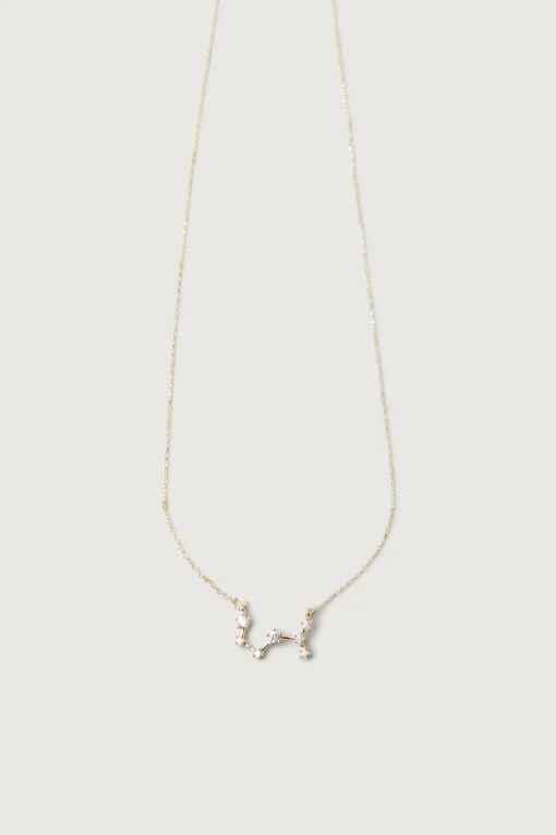 ZODIAC NECKLACE WITH ZIRCONIA