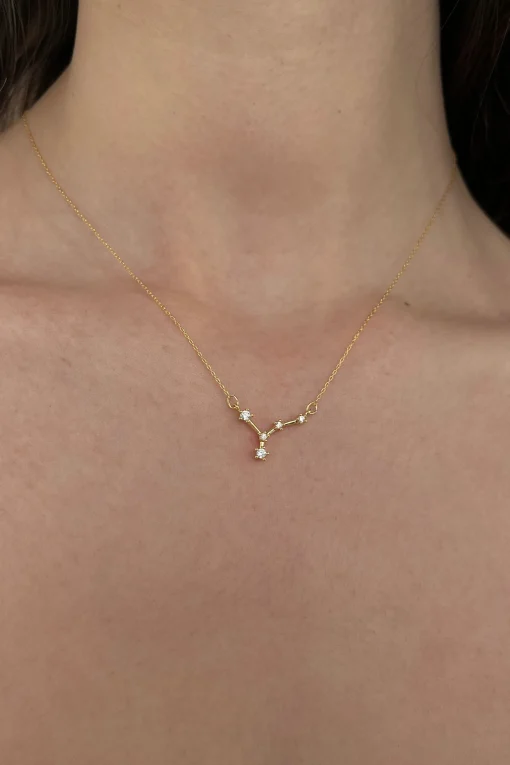ZODIAC NECKLACE WITH ZIRCONIA