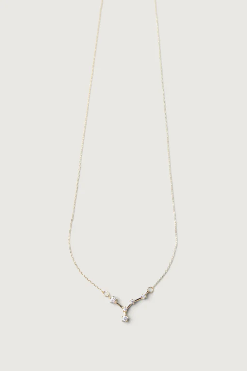 ZODIAC NECKLACE WITH ZIRCONIA