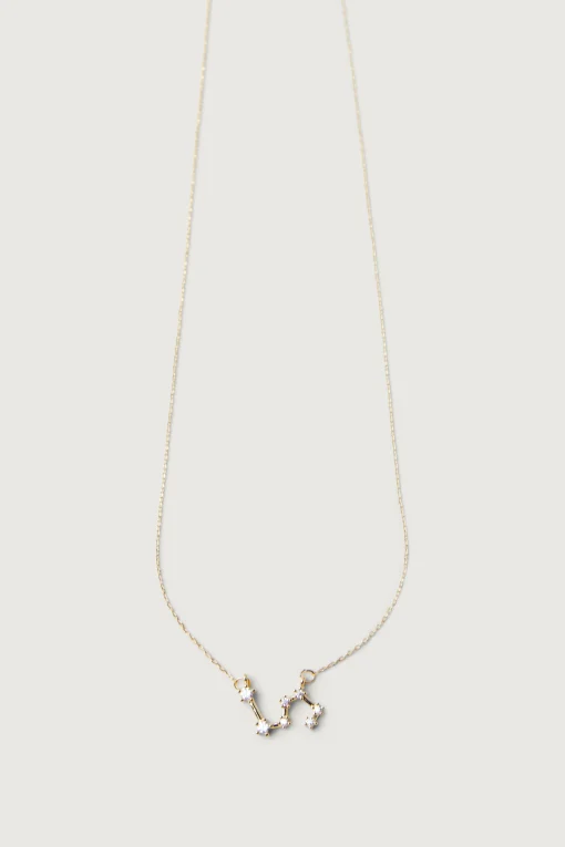 ZODIAC NECKLACE WITH ZIRCONIA